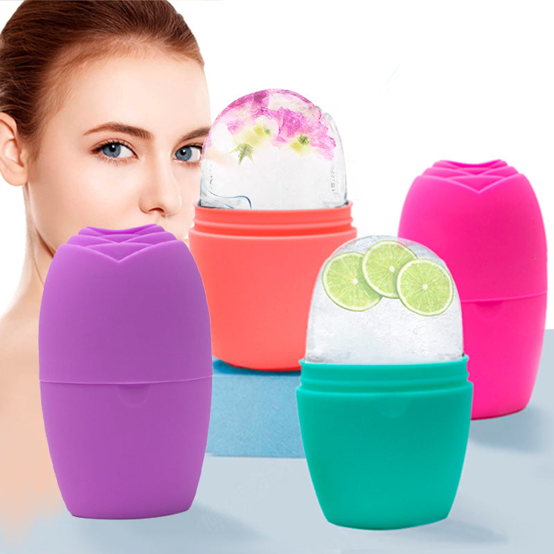 Rouleau de Glace Visage en Silicone – Effet Glaçon Décongestionnant & Anti-Poches
