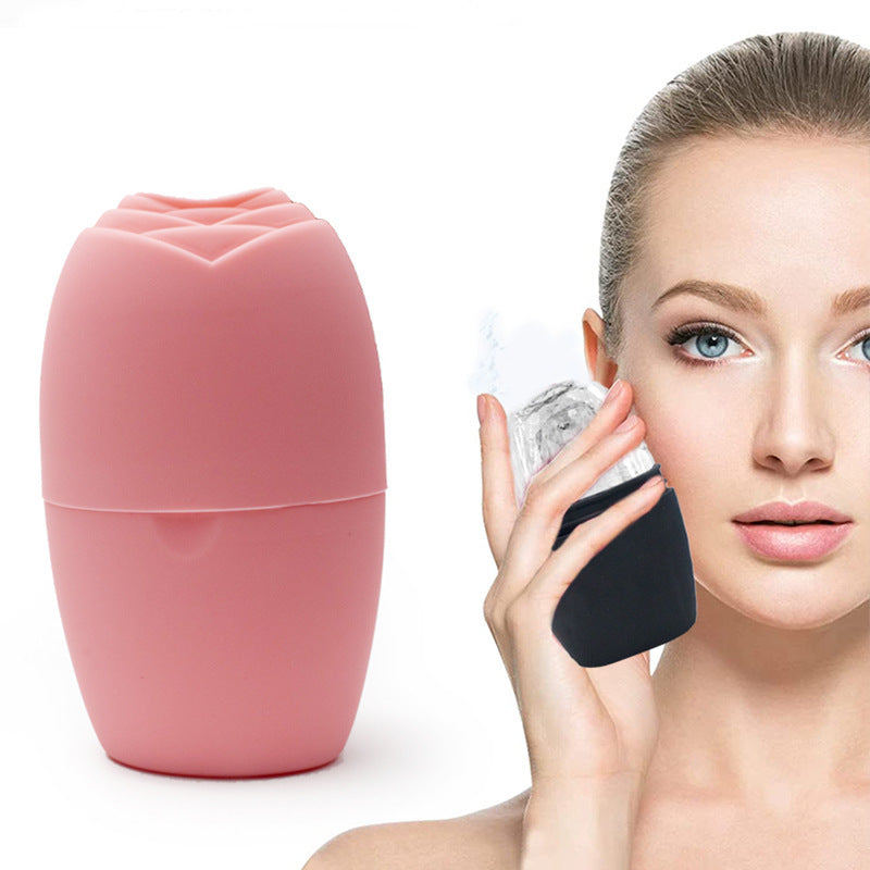 Rouleau de Glace Visage en Silicone – Effet Glaçon Décongestionnant & Anti-Poches