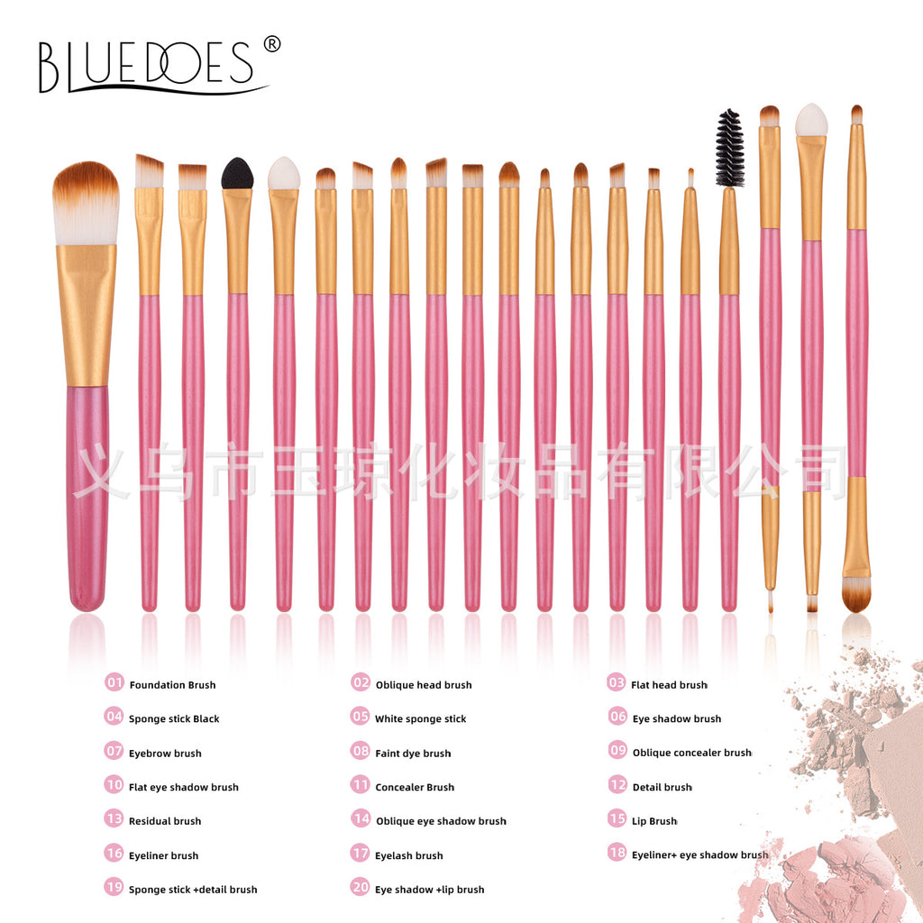 Cross-border Explosions Makeup Brush Set 33-piece Set Beauty Egg Powder Puff Super Soft Eyeshadow Brush Foundation Brush Beauty Wholesale