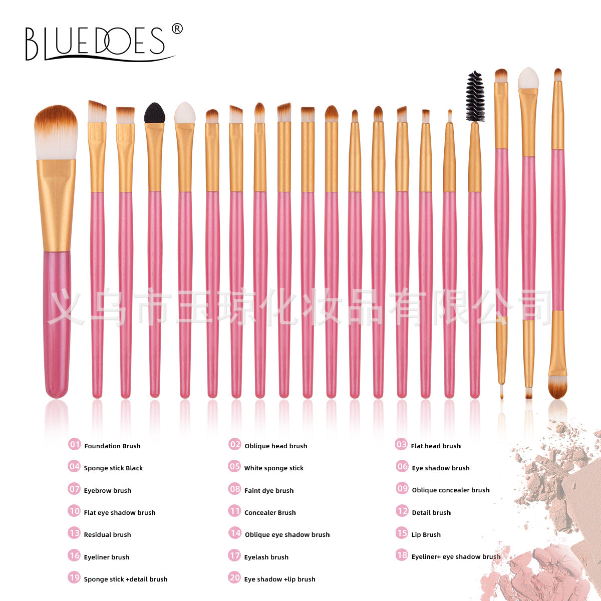 Cross-border Explosions Makeup Brush Set 33-piece Set Beauty Egg Powder Puff Super Soft Eyeshadow Brush Foundation Brush Beauty Wholesale